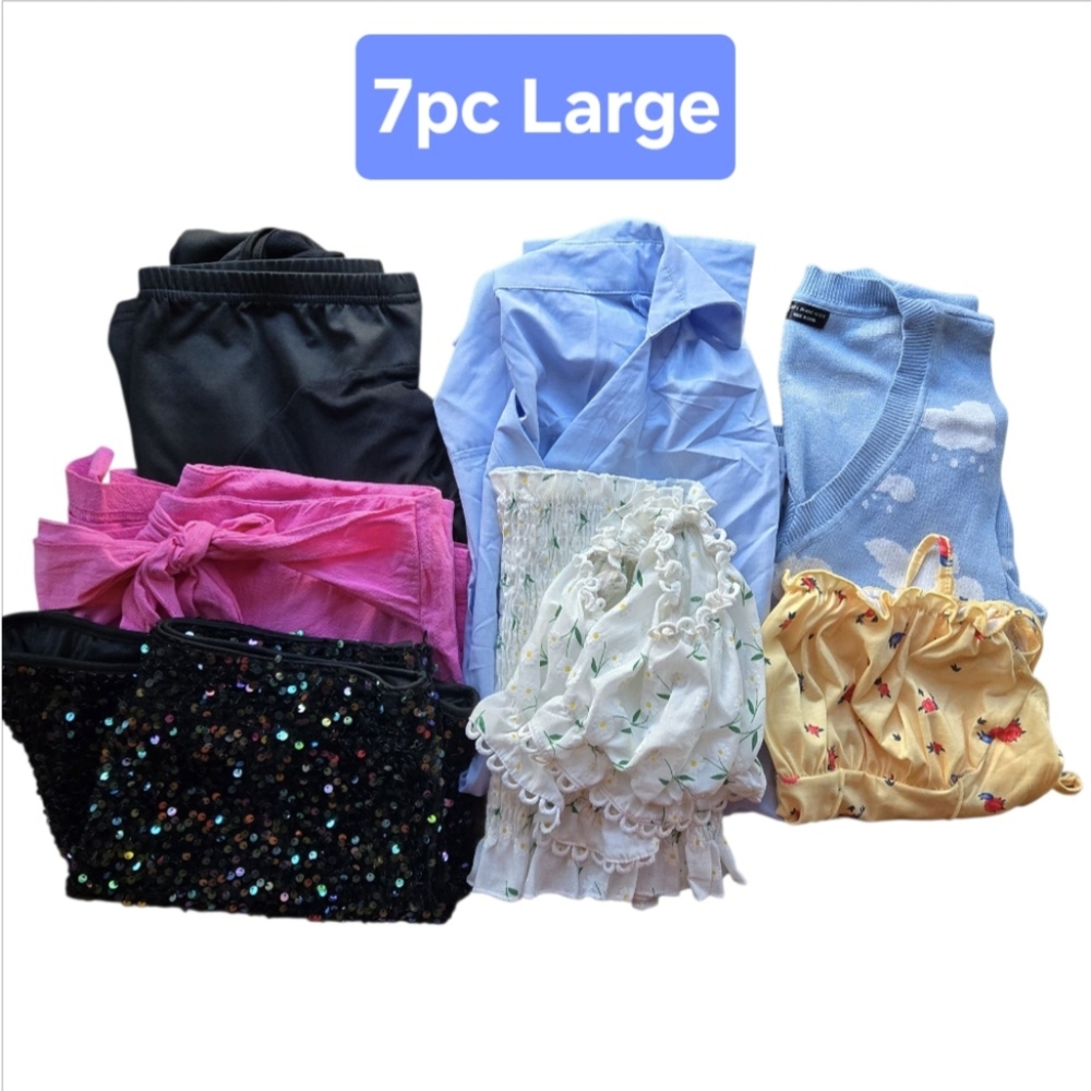 SHEIN Sneak Peek Mystery Box 7 Piece Bundle Womens Size Large